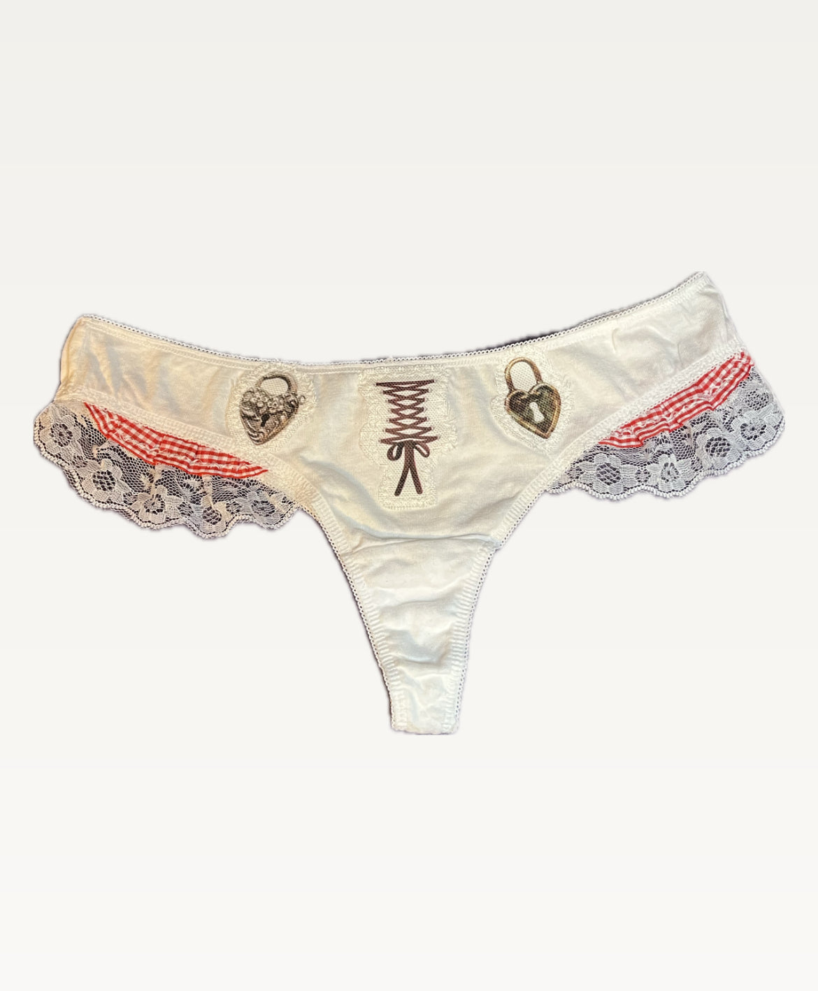 Locked n laced thong
