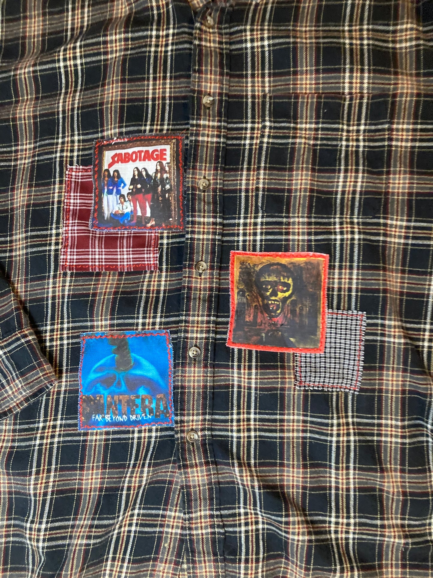 sabbath pantera slayer button down