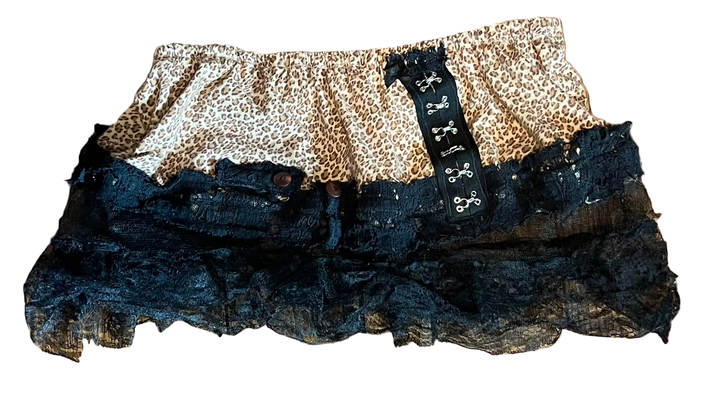 cheetah micro skirt