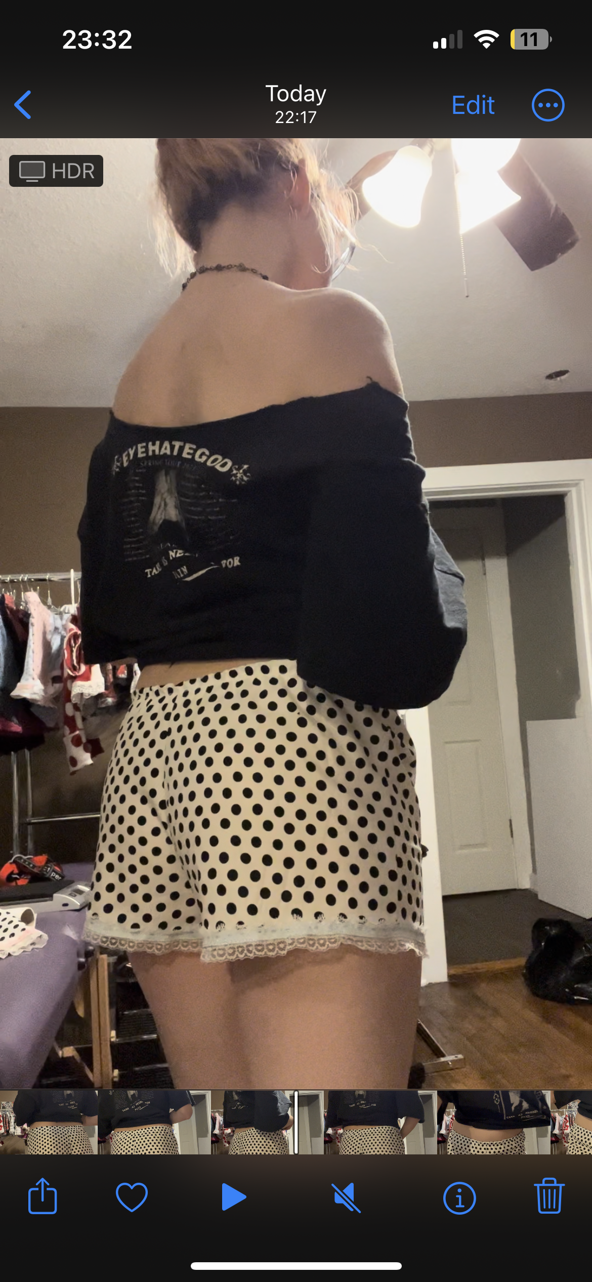 polka dot blue trim shorts