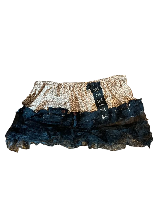 cheetah micro skirt