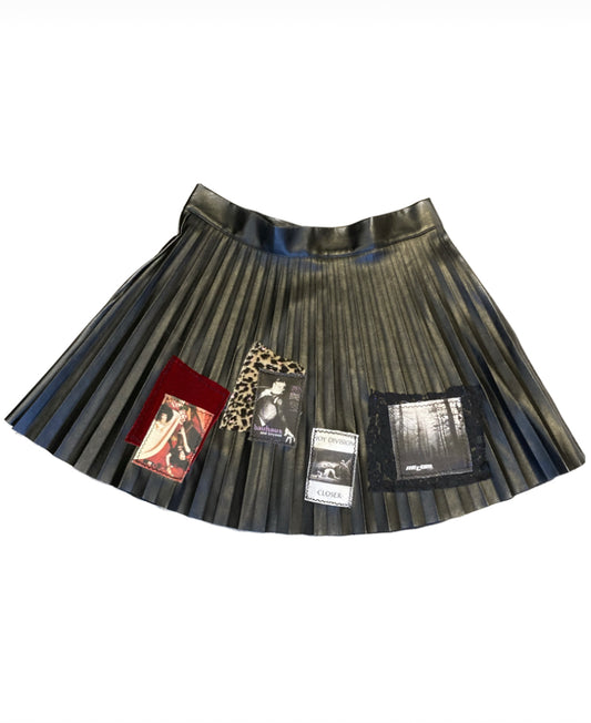 goth faux leather mini
